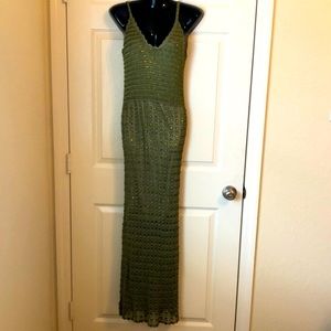 Lyndia Procanik Crochet and Beaded Gown